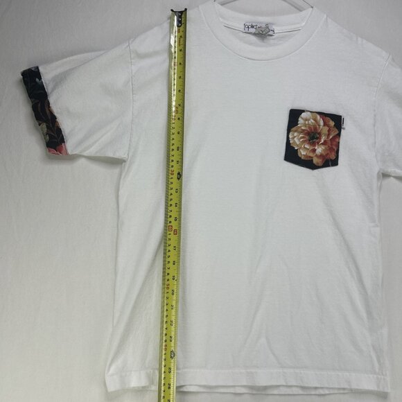 Apliiq Men’s Floral Pocket T Shirt White Size Medium - Picture 5 of 9